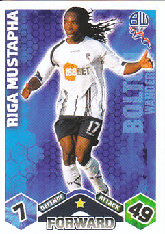 Riga Mustapha Bolton Wanderers 2009/10 Topps Match Attax #89